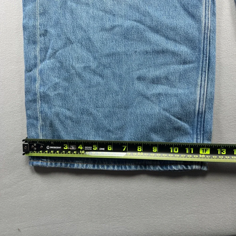 Old Navy Baggy Jeans Women 16 Petite Blue Drapey Denim Cotton High Rise Wide Leg